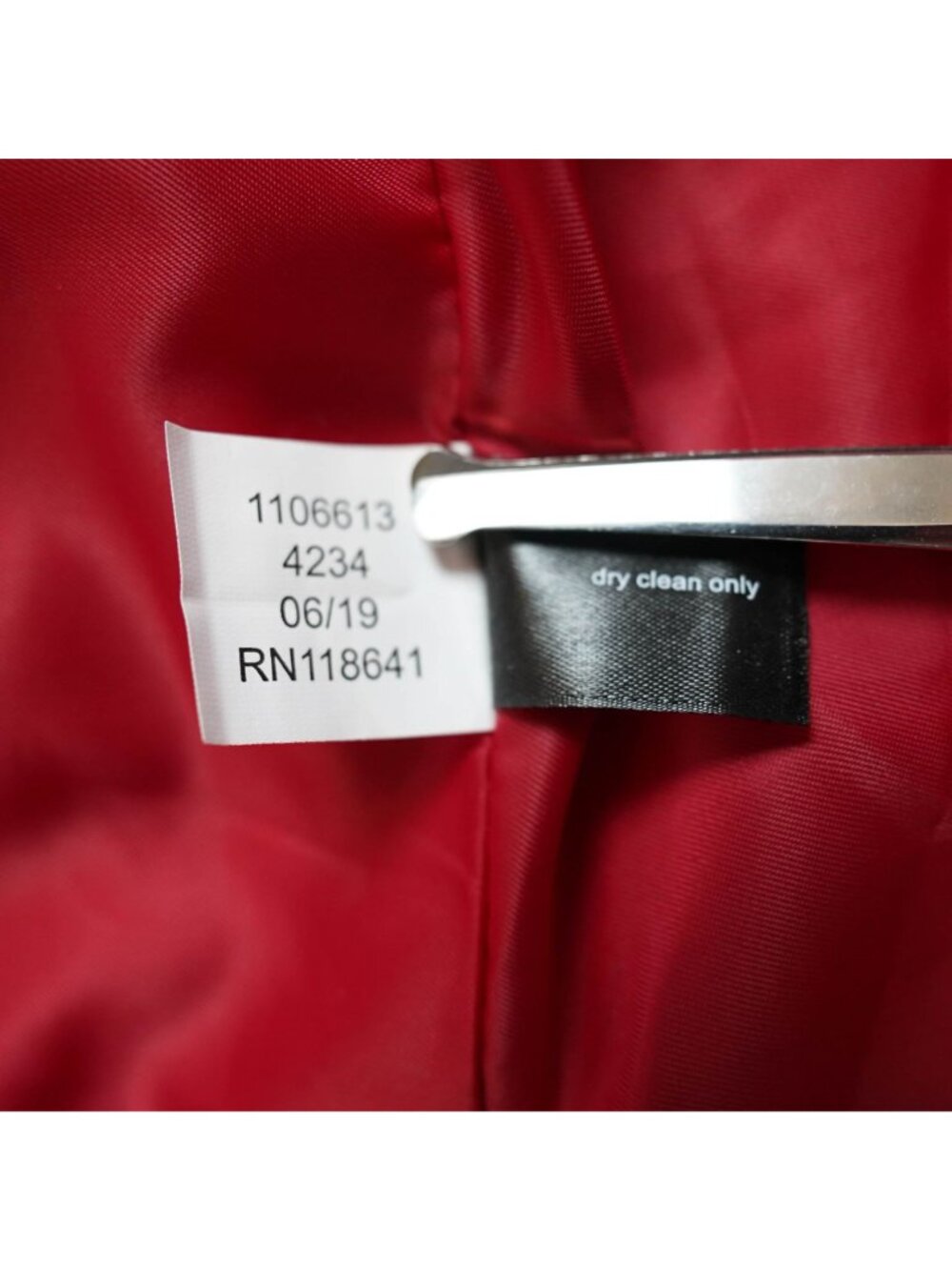 NWT Lane Bryant Trench Coat Womens 14/16 Red Removable Faux Fur Collar Belt - Picture 15 of 15